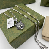 【2024】関税負担なし タイガーヘッドシルバーネックレス